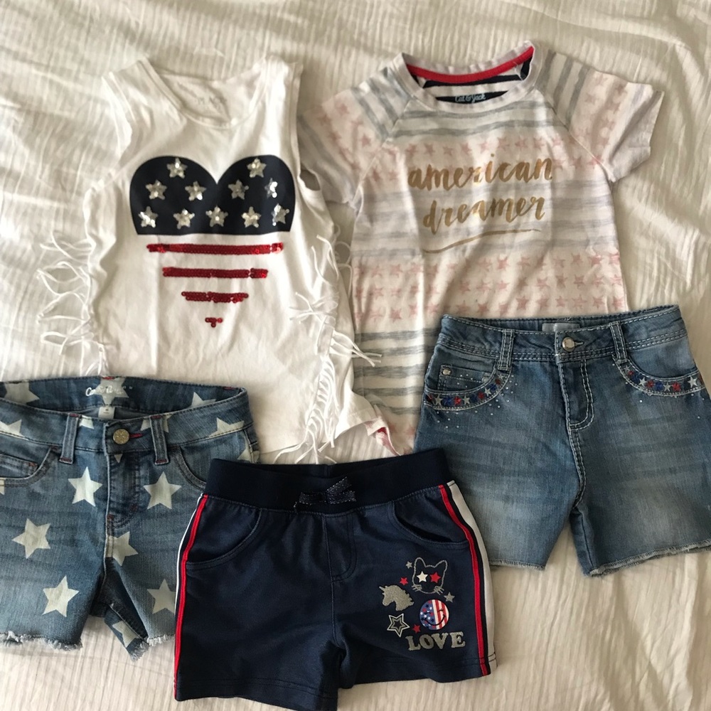 girls summer bundle size M(7-8)